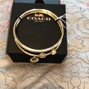 Authentic Gold Coach Charm bracelet